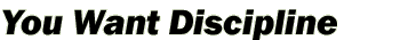 You Want Discipline logo